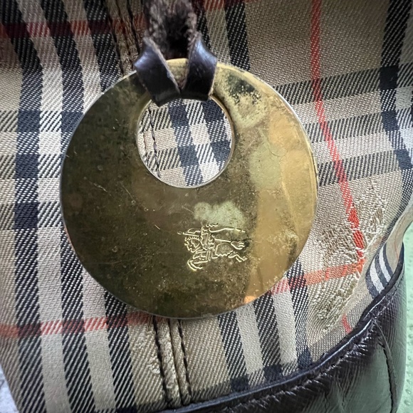 Authentic Burberry Hobo w/ Charm (tears & fraying) - Picture 13 of 15